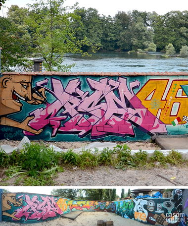 Graffiti Wall in Otoka - Photo by casom - taines, casom, sevenhells (2018)
