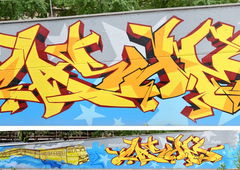 Graffiti Wall in Bozen - Photo by casom - casom, rck, egeon (2017)