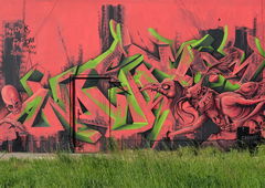 Graffiti Wall in Radebeul - Photo by casom - casom, sevenhells, 7hells (2018)