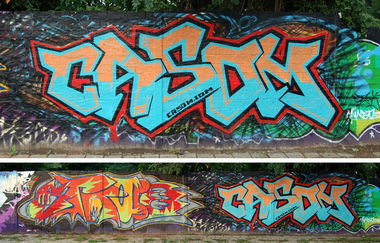 Graffiti Wall in Halle - Photo by casom - casom, strobo, 7hells (2010)