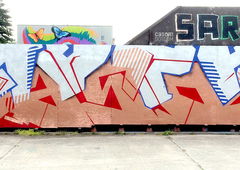 Graffiti Wall in Radebeul - Photo by casom - casom, myth, 7hells (2018)