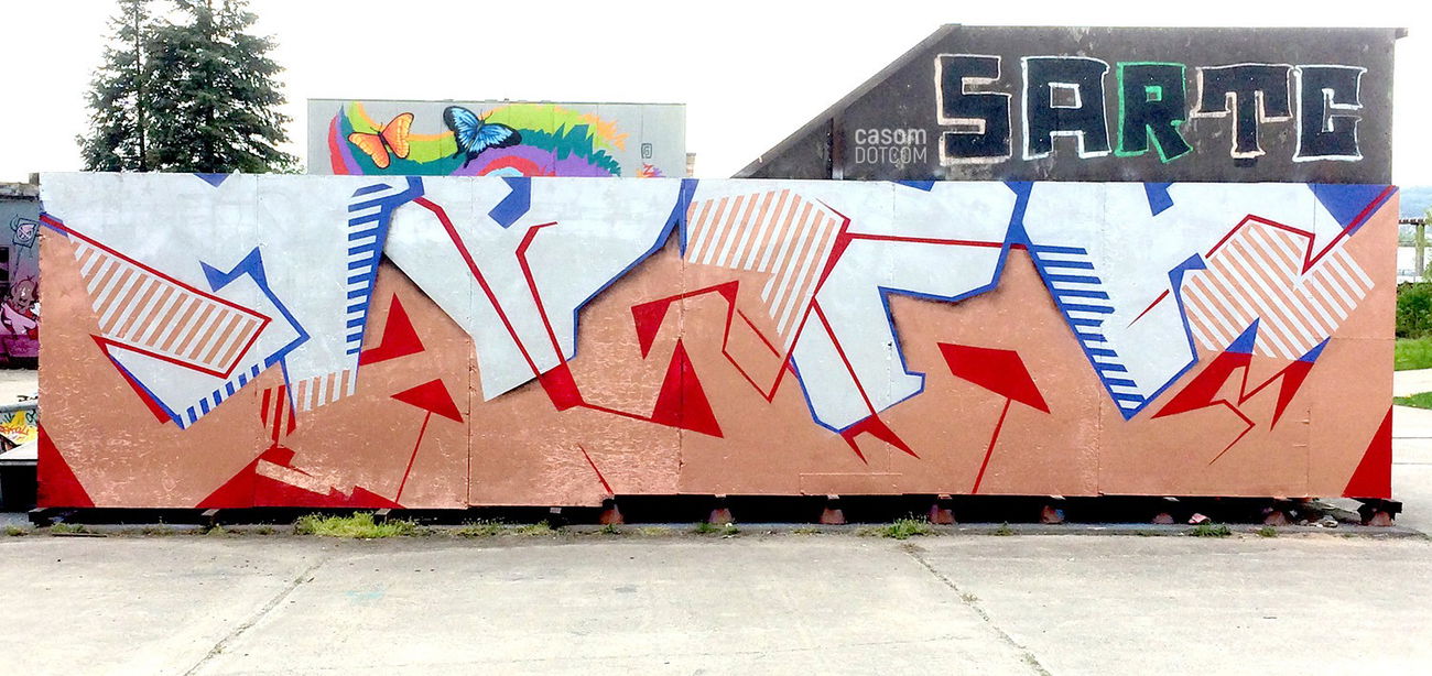 Graffiti Wall in Radebeul - Photo by casom - casom, myth, 7hells (2018)