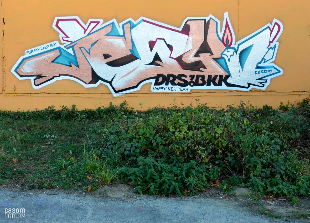 Graffiti Wall in Radebeul - Photo by casom - jesyn, casom, 7hells (2018)