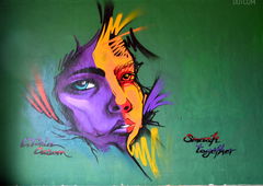 Graffiti Wall in Meißen - Photo by casom - utopia, casom, sevenhells (2017)