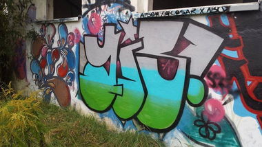 Graffiti Wall in Lubin - Photo by cesais - ais, aiser (2014)