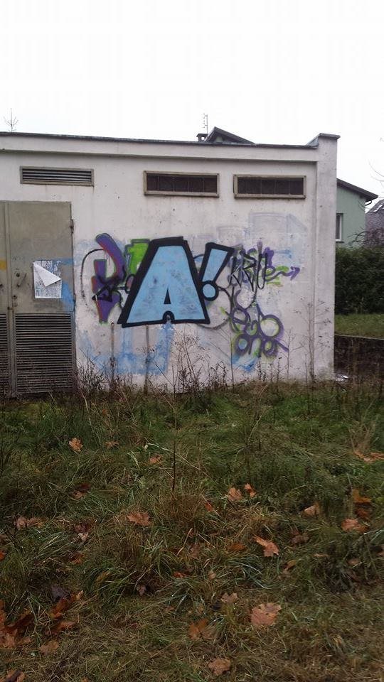 Graffiti Wall in Lubin - Photo by cesais - A, ais, aiser (2014)