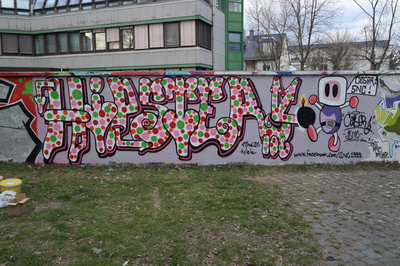 Graffiti Wall in Frankfurt - Photo by cesar - frankfurt, am, main (2015)
