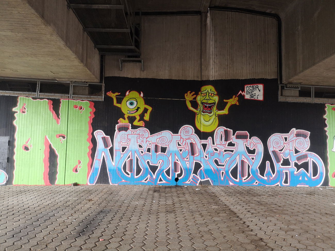 Graffiti Wall in Frankfurt - Photo by cesar - cesar, cesarone, snc (2019)