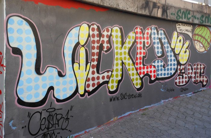 Graffiti Wall in Stamirowice - Photo by cesar - cesar, snc, bingen (2014)