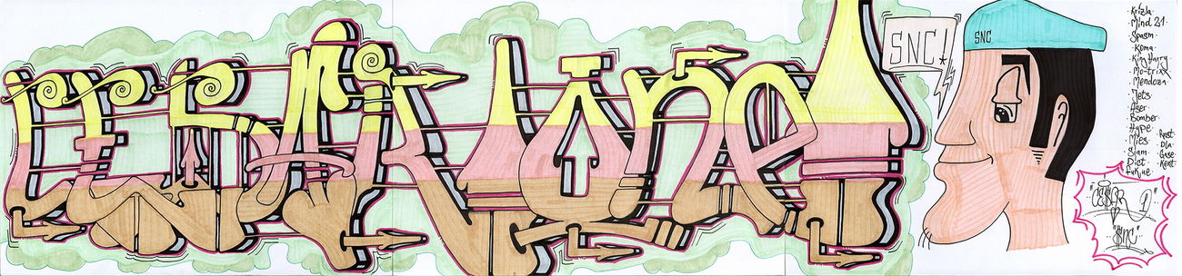 Graffiti Sketch - Photo by cesar - cesar, snc (2016)