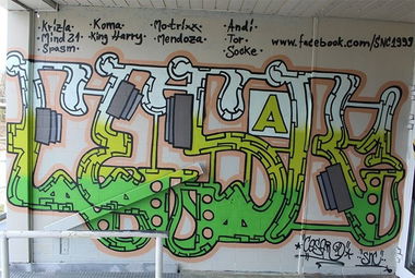 Graffiti Wall in Mainz - Photo by cesar - cesar, cesarone, snc (2020)