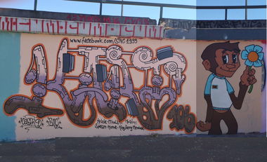 Graffiti Wall in Frankfurt - Photo by cesar - cesar, cesarone, snc (2018)