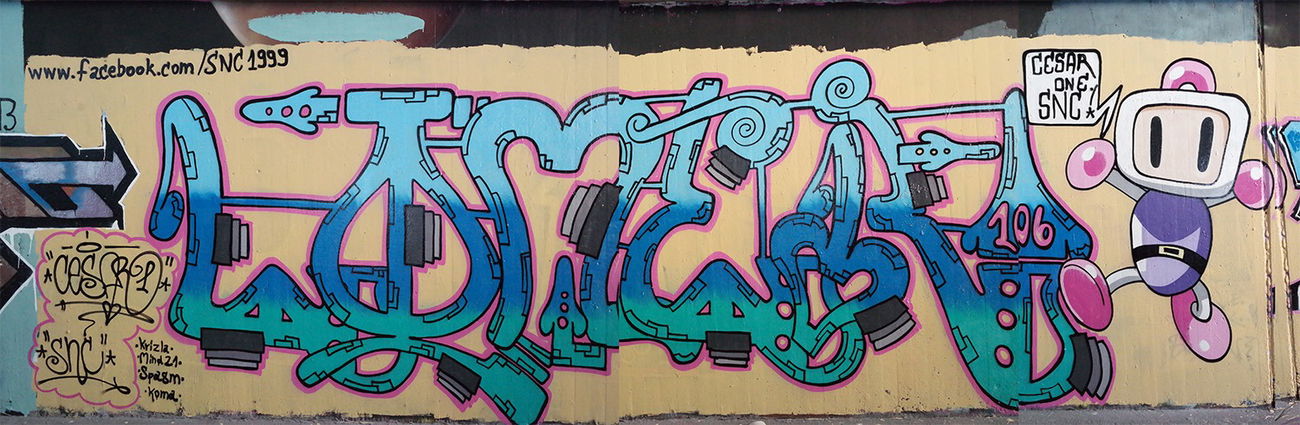 Graffiti Wall in Frankfurt - Photo by cesar - cesar, cesarone, snc (2018)