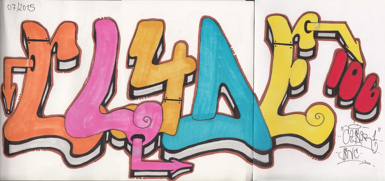 Graffiti Sketch - Photo by cesar - cesar, snc (2015)