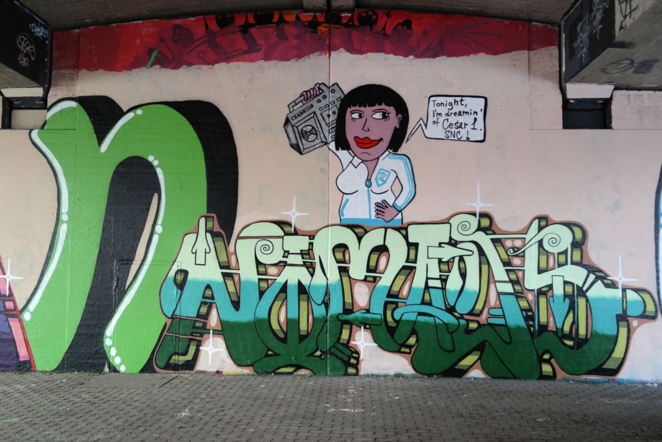 Graffiti Wall in Kassel - Photo by cesar - cesar, snc, kassel (2017)