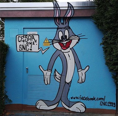 Graffiti Wall in Frankfurt - Photo by cesar - bugsbunny, snc, cesar (2018)