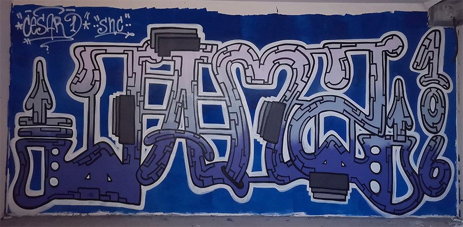 Graffiti Wall in Wiesbaden - Photo by cesar - cesar, cesarone, snc (2019)