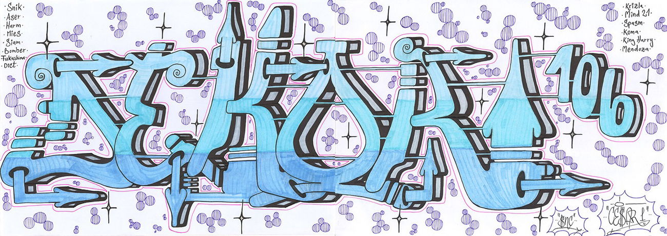 Graffiti Sketch - Photo by cesar - cesar, snc (2016)