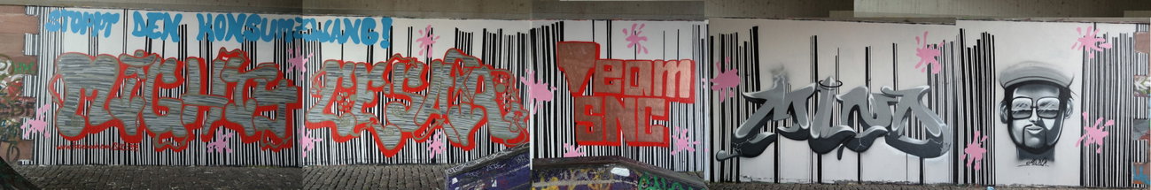 Graffiti Wall in Frankfurt - Photo by cesar - cesar, snc, mind21 (2015)