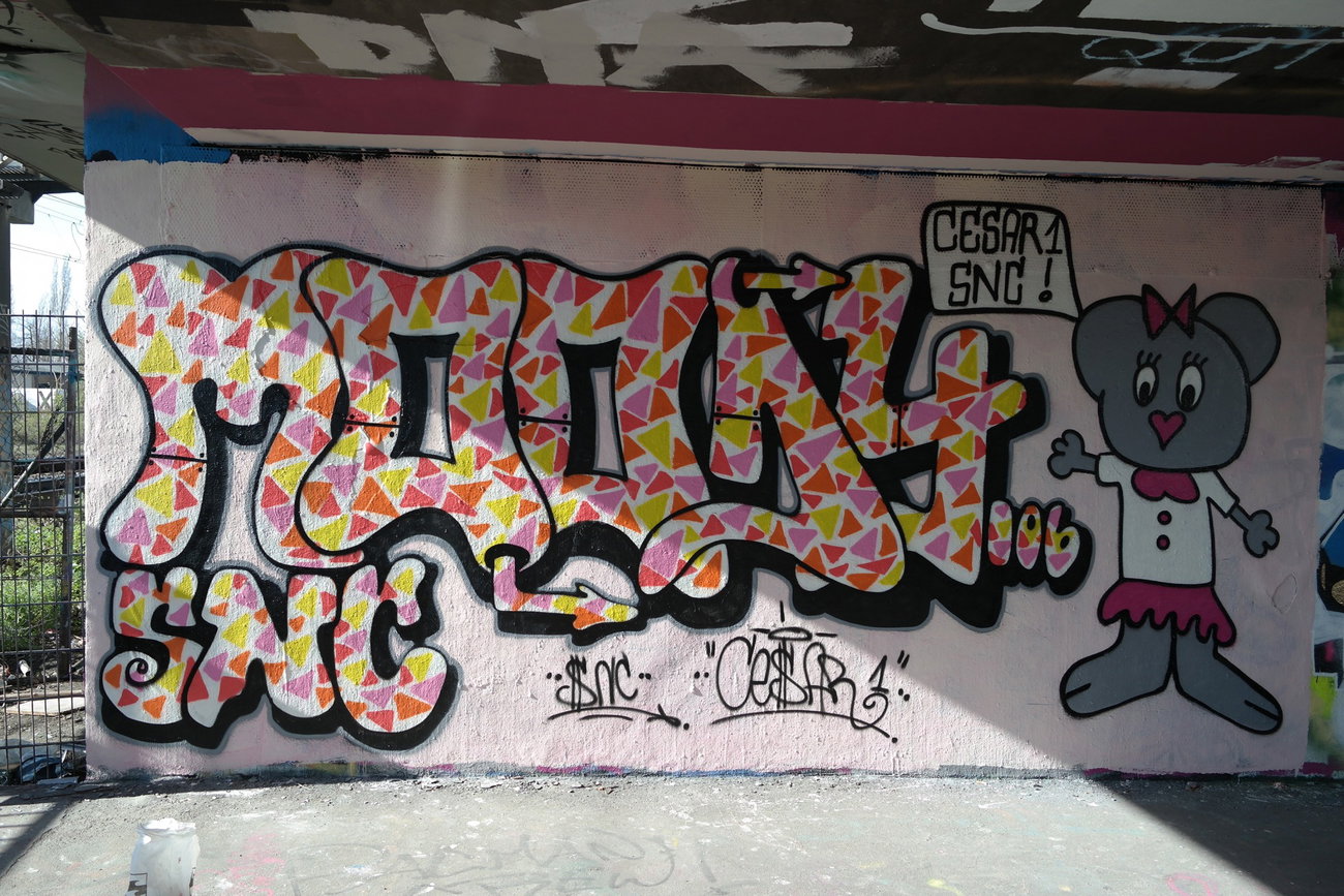 Graffiti Wall in Mainz-kastel - Photo by cesar - snc, cesar, mainz (2015)