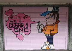 Graffiti Wall in Frankfurt - Photo by cesar - cesar, cesarone, snc (2020)