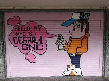 Graffiti Wall in Frankfurt - Photo by cesar - cesar, cesarone, snc (2020)