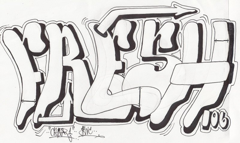 Graffiti Sketch - Photo by cesar - cesar, snc (2015)