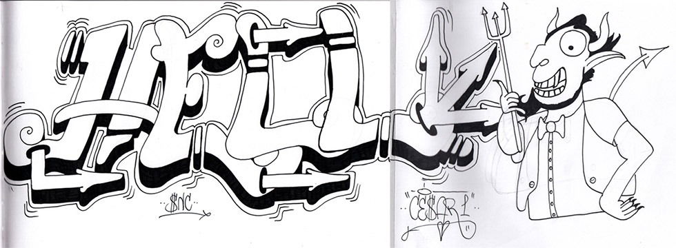 Graffiti Sketch - Photo by cesar - cesar, snc (2016)