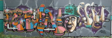 Graffiti Wall in Mainz-kastel - Photo by cesar - cesar, snc, mind21 (2016)