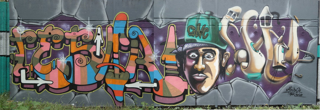Graffiti Wall in Mainz-kastel - Photo by cesar - cesar, snc, mind21 (2016)
