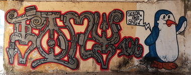 Graffiti Wall in Elbasan - Photo by cesar - cesar, snc, cesarone (2018)