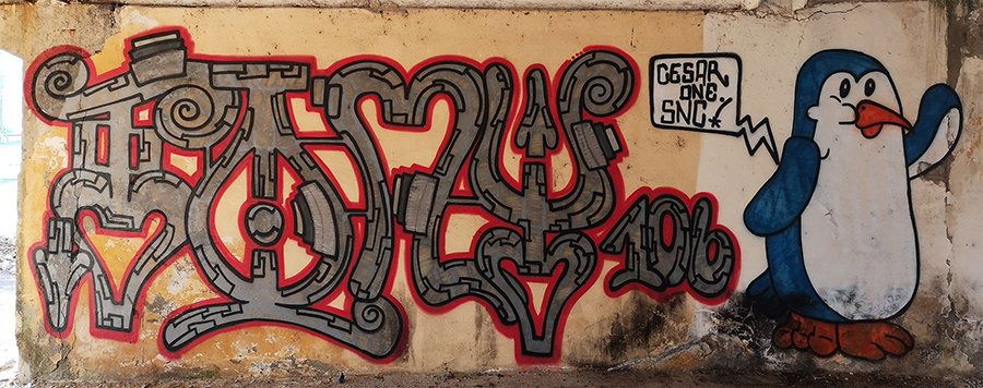 Graffiti Wall in Elbasan - Photo by cesar - cesar, snc, cesarone (2018)