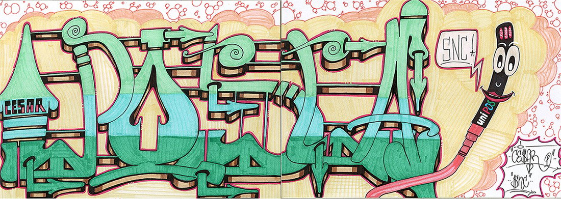 Graffiti Wall - Photo by cesar - cesar, snc, frankfurt (2016)