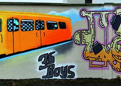 Graffiti Wall in Frankfurt - Photo by cesar - mind21, snc, cesar (2020)