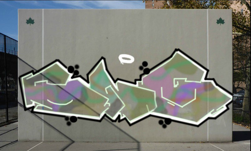 Graffiti Wall in Playground in new york - Photo by ch0n6 (2018)