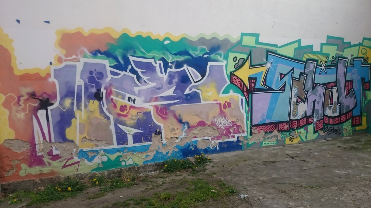 Graffiti Wall in Dresden - Photo by cheesy - wess, schult