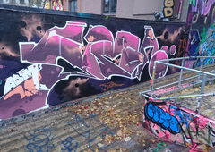 Graffiti Wall in Dresden - Photo by cheesy - Simba, abm