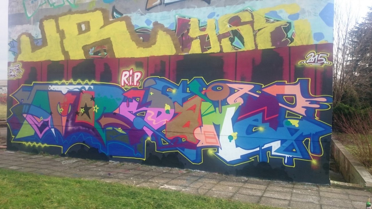 Graffiti Wall in Dresden - Photo by cheesy - amor, dame, ur