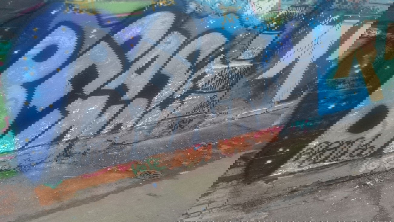 Graffiti Bombing in Dresden - Photo by cheesy - oase, bend