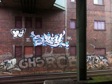 Graffiti Bombing in Berlin - Photo by chewbacca - Skim, Ghs, Rcb (2013)