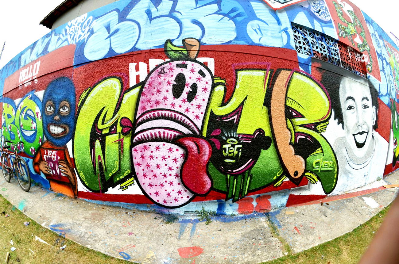 Graffiti Wall in São paulo - Photo by chor2018 - graffiti, bsc, bocasujacrew (2015)