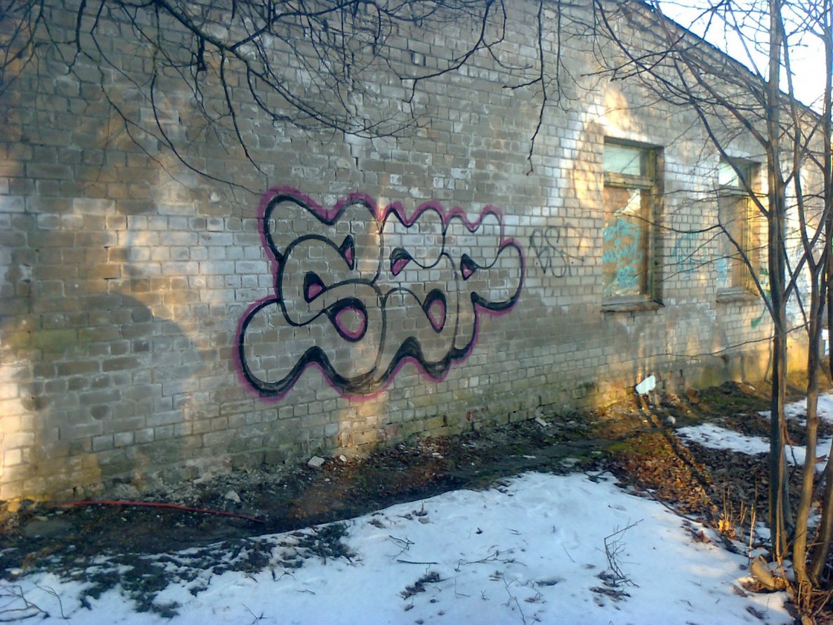 Graffiti Bombing in Vilnius - Photo by chunkey - bsf, throw, up (2015)