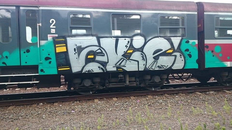 Graffiti Train - Photo by ciamciaramciam - mioe, teirs, skie