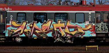 Graffiti Train in Poznan - Photo by ciastka