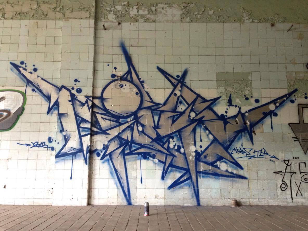 Graffiti Wall in Toruń - Photo by ciklone - cikl1, nerds, toruń (2016)