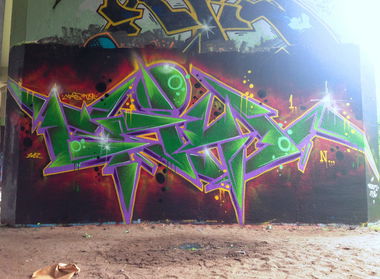 Graffiti Wall in Toruń - Photo by ciklone - cikl1, tcr, nerds (2017)