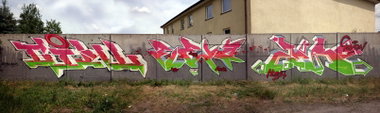 Graffiti Wall in Torun - Photo by ciklone - cikl, fleya, zero7 (2012)