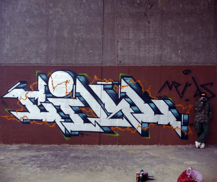 Graffiti Wall in Poland - Photo by ciklone - cikl, tcr, nerds (2012)