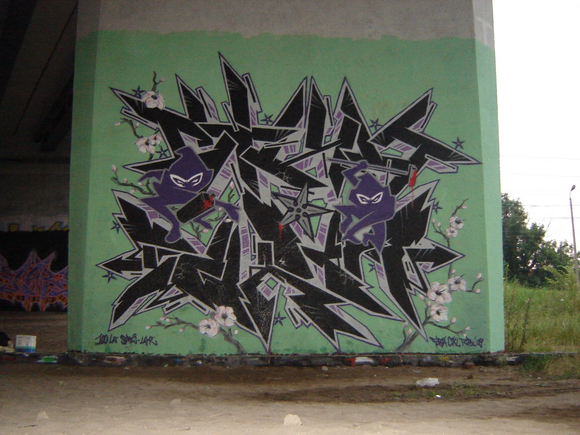 Graffiti Wall in Torun - Photo by ciklone - cikl, furia, nerds (2009)