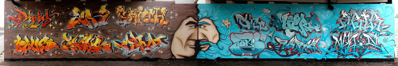 Graffiti Wall in Torun - Photo by ciklone - dirty, zero7, smiech (2011)